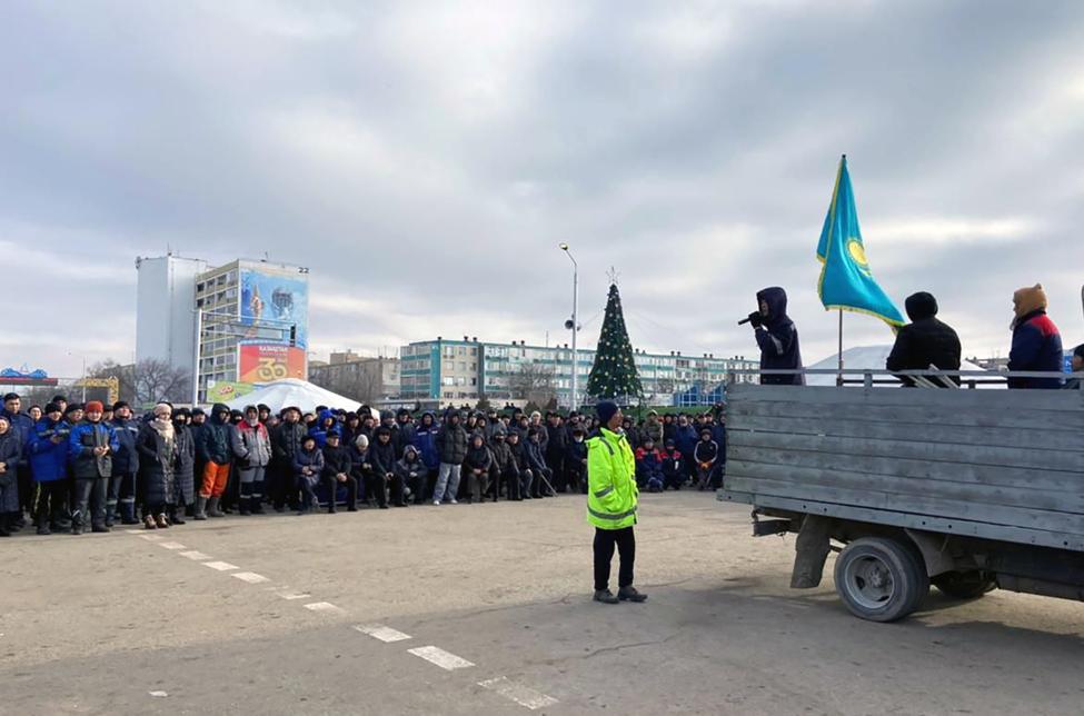 Протесты в Актау, Казахстан Аделаида Ауеспекова/orda.kz/ТАСС