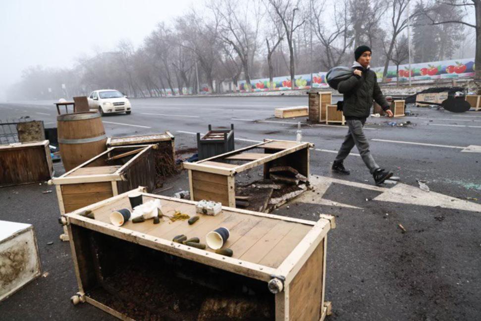 Последствия беспорядков в Алма-Ате Валерий Шарифулин/ТАСС
