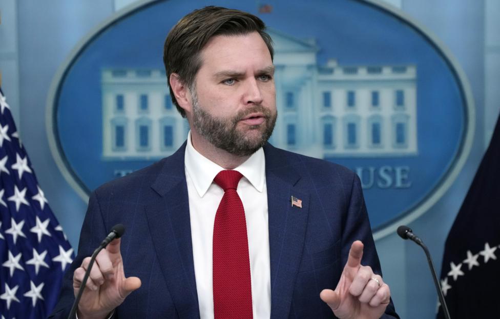 Вице-президент США Джей Ди Вэнс. AP Photo/ Alex Brandon