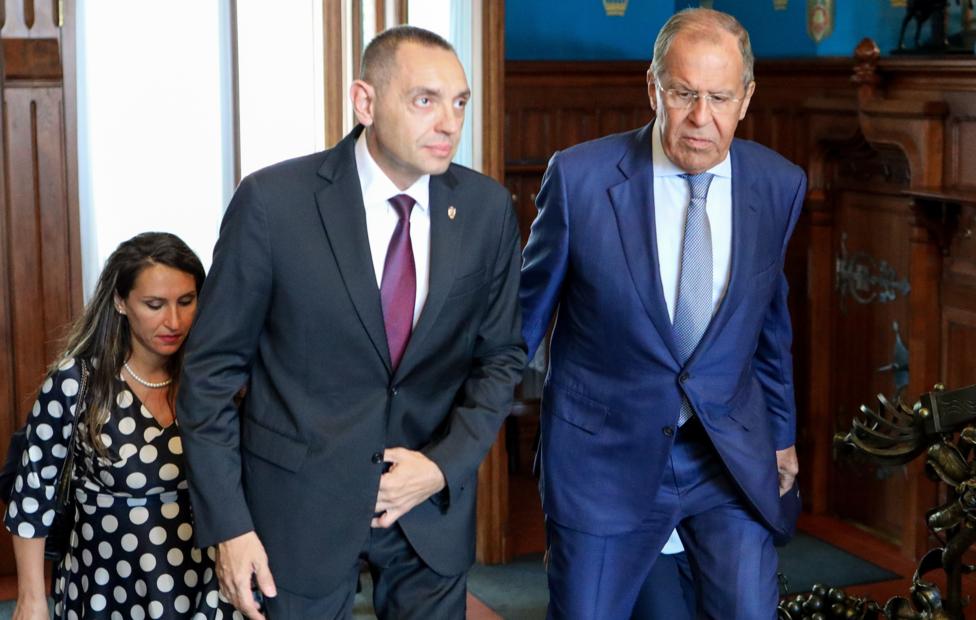 Вице-премьер Сербии Александар Вулин и министр иностранных дел РФ Сергей Лавров. Пресс-служба МИД РФ/ ТАСС