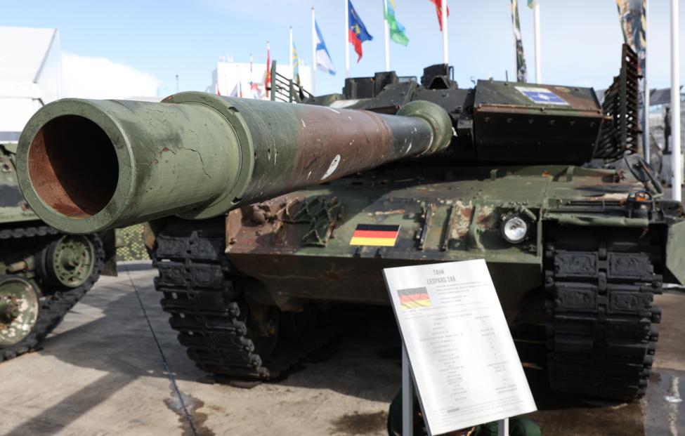 Танк Leopard 2A6 на выставке трофейной техники на территории конгрессно-выставочного центра "Патриот". Валерий Шарифулин/ ТАСС
