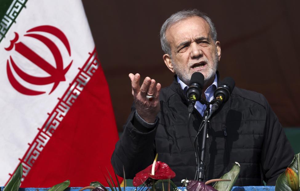 Президент Ирана Масуд Пезешкиан. Iranian Presidency Office via AP