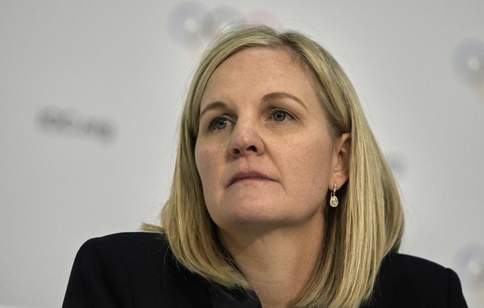 Президент Международного олимпийского комитета Кирсти Ковентри. AP Photo/ Thanassis Stavrakis