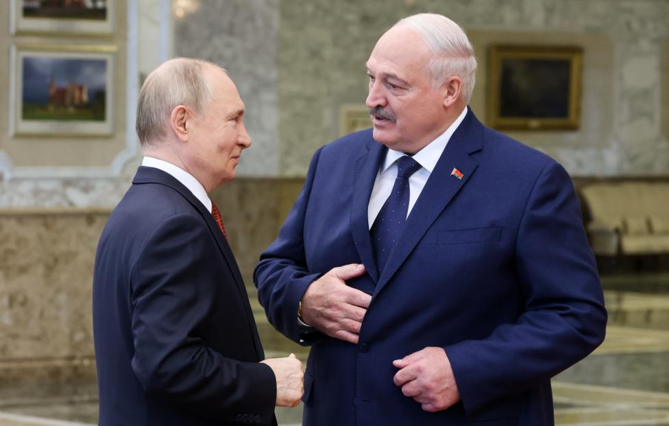 Президент РФ Владимир Путин и президент Белоруссии Александр Лукашенко. Сергей Карпухин/ ТАСС