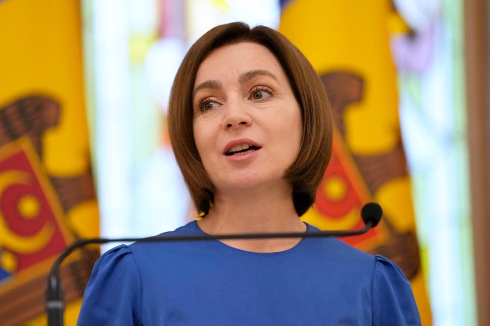 Президент Республики Молдова Майя Санду. AP Photo/ Andreea Alexandru