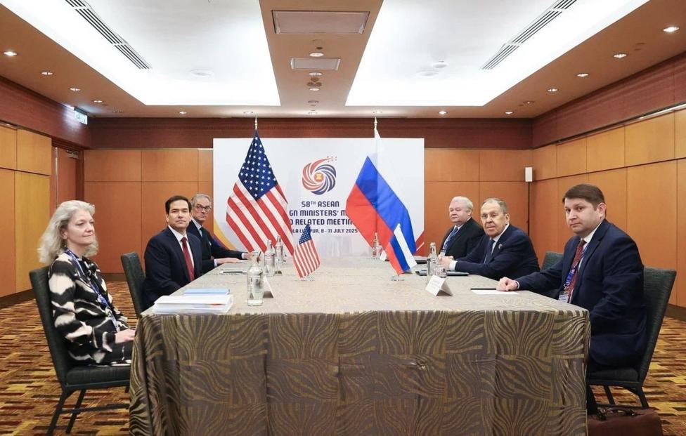 Госсекретарь США Марко Рубио и глава МИД РФ Сергей Лавров. Официальный Telegram-канал МИД России