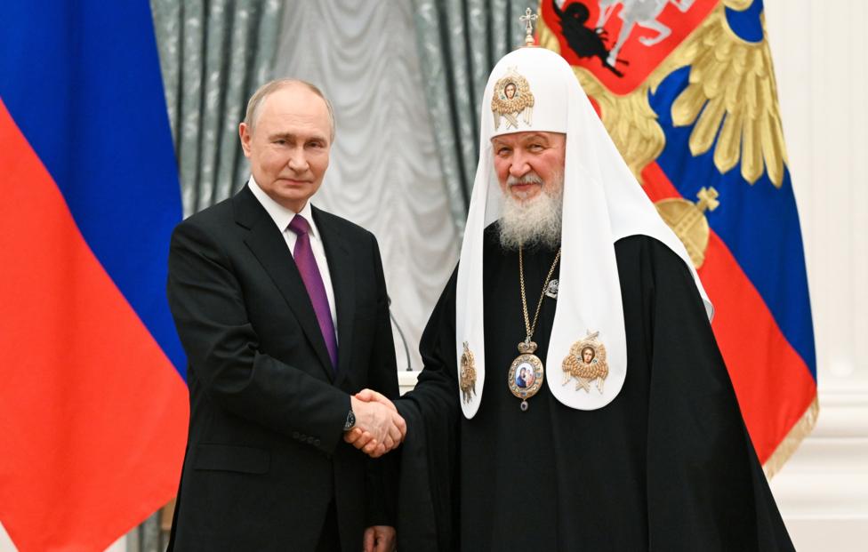 Президент РФ Владимир Путин и патриарх Московский и всея Руси Кирилл Кристина Кормилицына/ POOL/ ТАСС