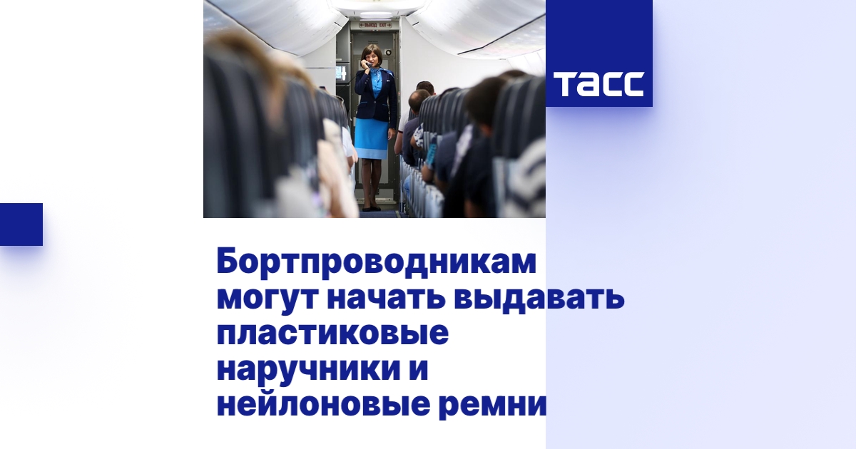 Бортпроводникам могут начать выдавать пластиковые наручники и ...