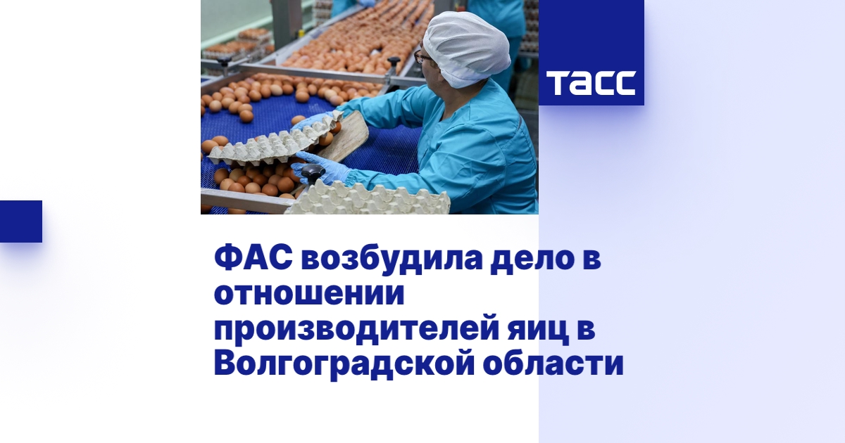 ФАС возбудила дело в отношении производителей яиц в Волгоградской области