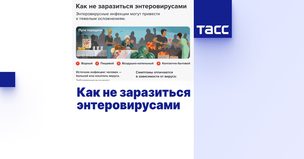 Как не заразиться энтеровирусами - Инфографика ТАСС