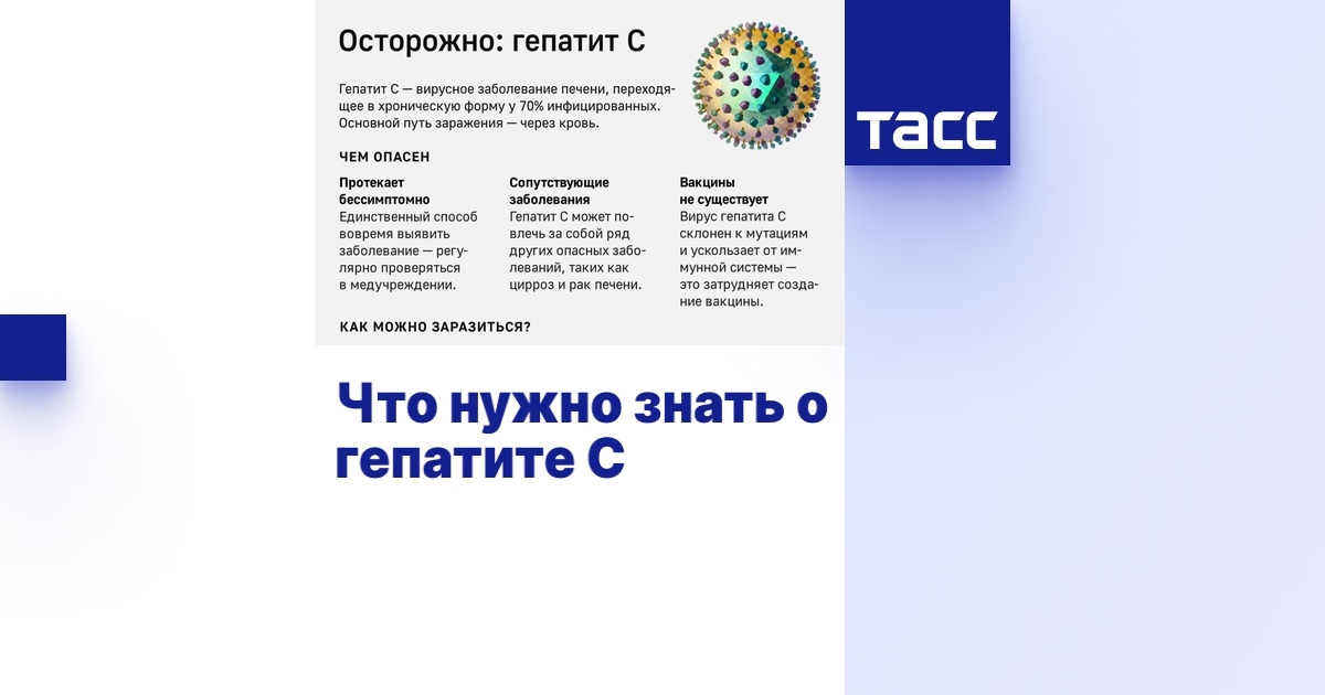 Что нужно знать о гепатите С - Инфографика ТАСС