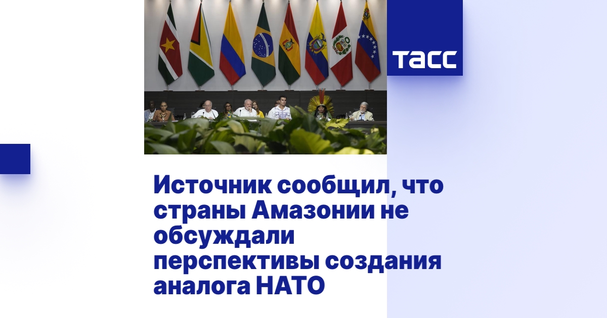 Источник сообщил, что страны Амазонии не обсуждали перспективы создания ...