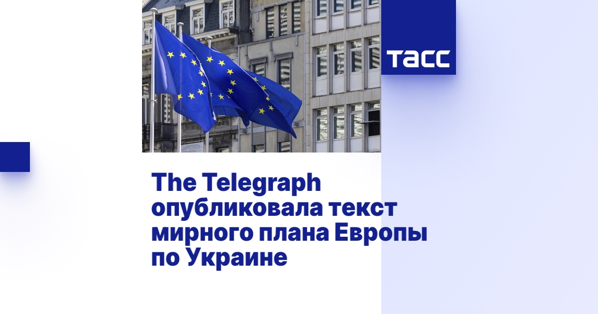 The Telegraph опубликовала текст мирного плана Европы по Украине