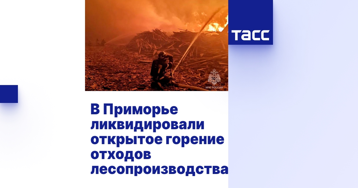 В Приморье ликвидировали открытое горение отходов лесопроизводства
