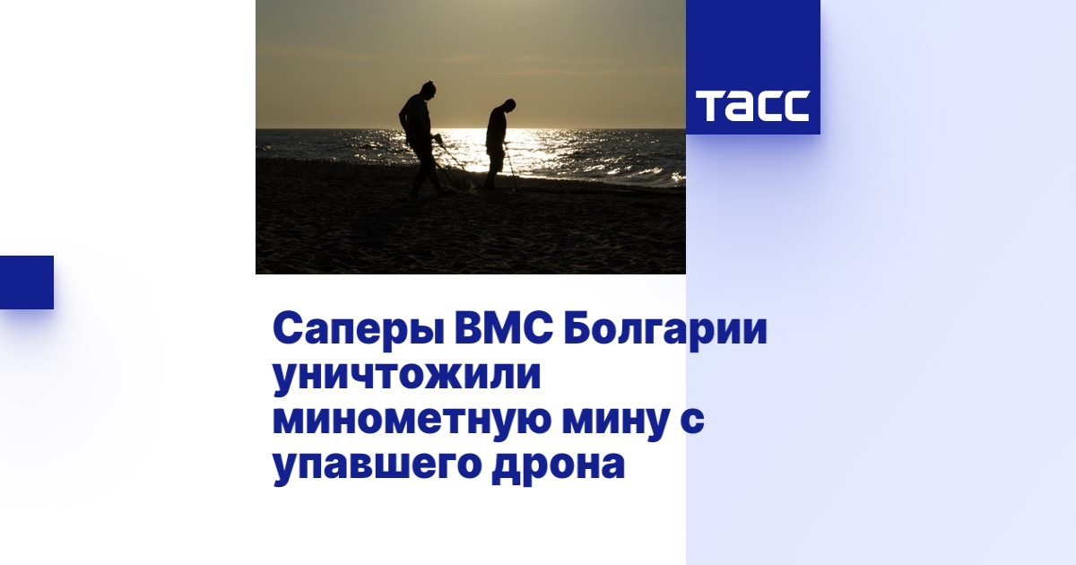 Саперы ВМС Болгарии уничтожили минометную мину с упавшего дрона