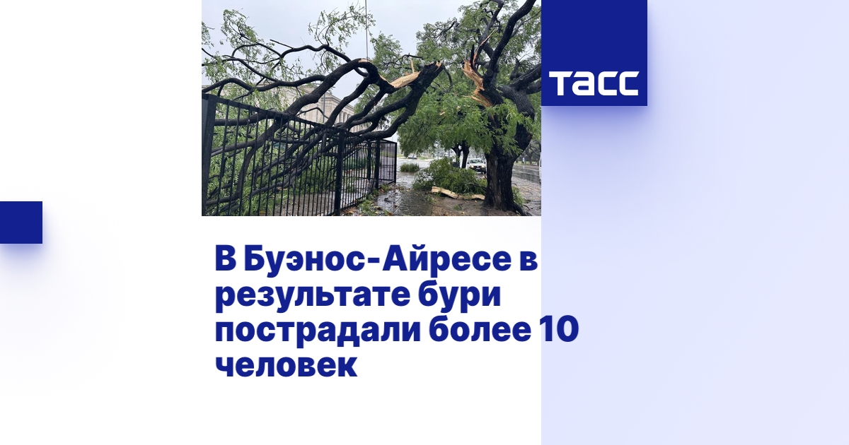 В Буэнос-Айресе в результате бури пострадали более 10 человек