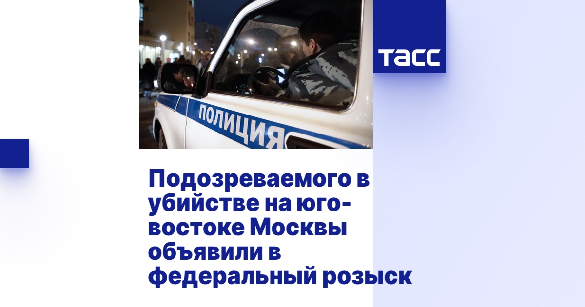 Подозреваемого в убийстве на юго-востоке Москвы объявили в федеральный ...