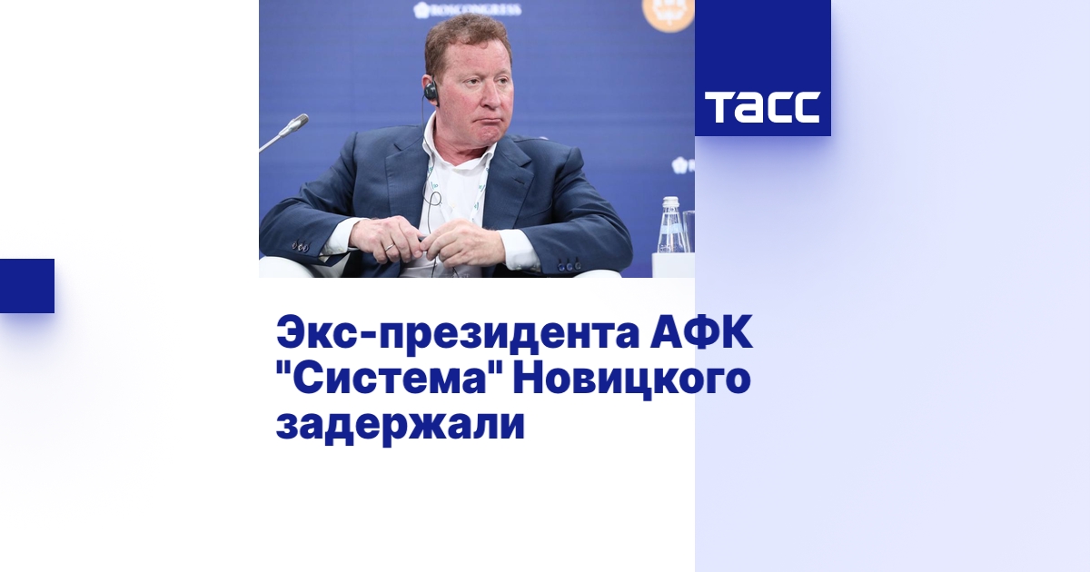 Экс-президента АФК "Система" Новицкого задержали